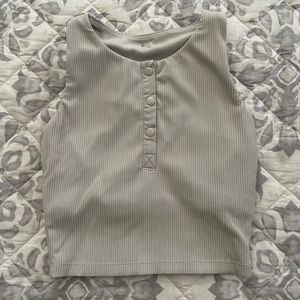 Buffbunny Henley Ribbed Crop - Small